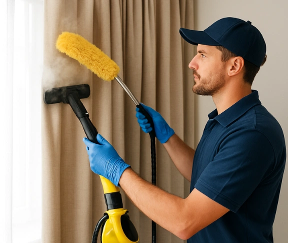Trusted residential curtain cleaning technician Matty Curtain Cleaning greendale-vic QLD