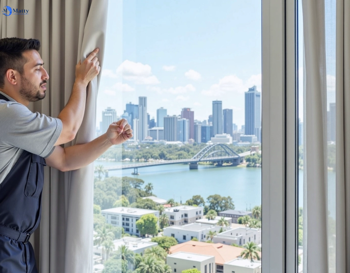 Professional curtain steam cleaning service greendale-vic QLD by Matty Curtain Cleaning