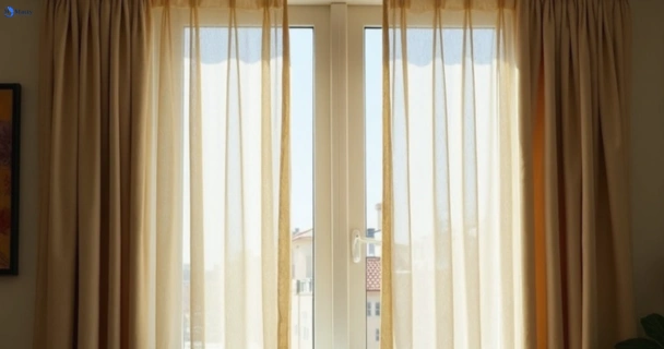 Dusty and dull curtains in greendale-vic before steam cleaning
